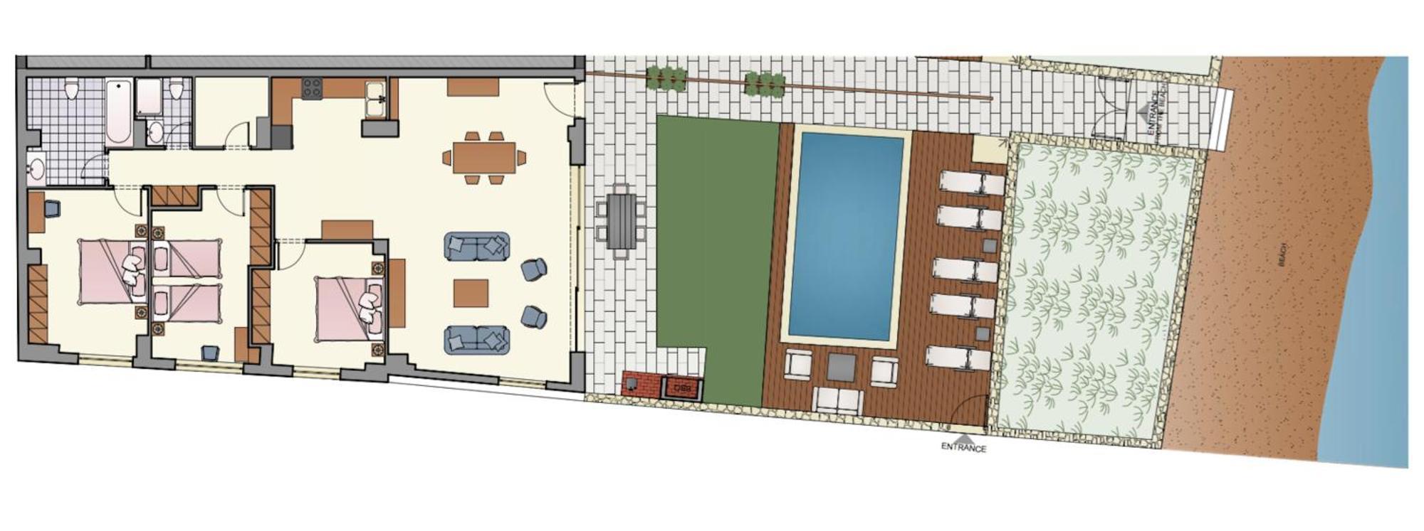 Iris Luxury Beach Front Residence With Pool & Bbq, By Thinkvilla Villa *