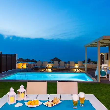 Iris Luxury Beach Front Residence With Pool & Bbq, By Thinkvilla Rethymno Exterior foto