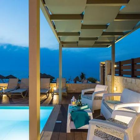 Iris Luxury Beach Front Residence With Pool & Bbq, By Thinkvilla Rethymno Exterior foto